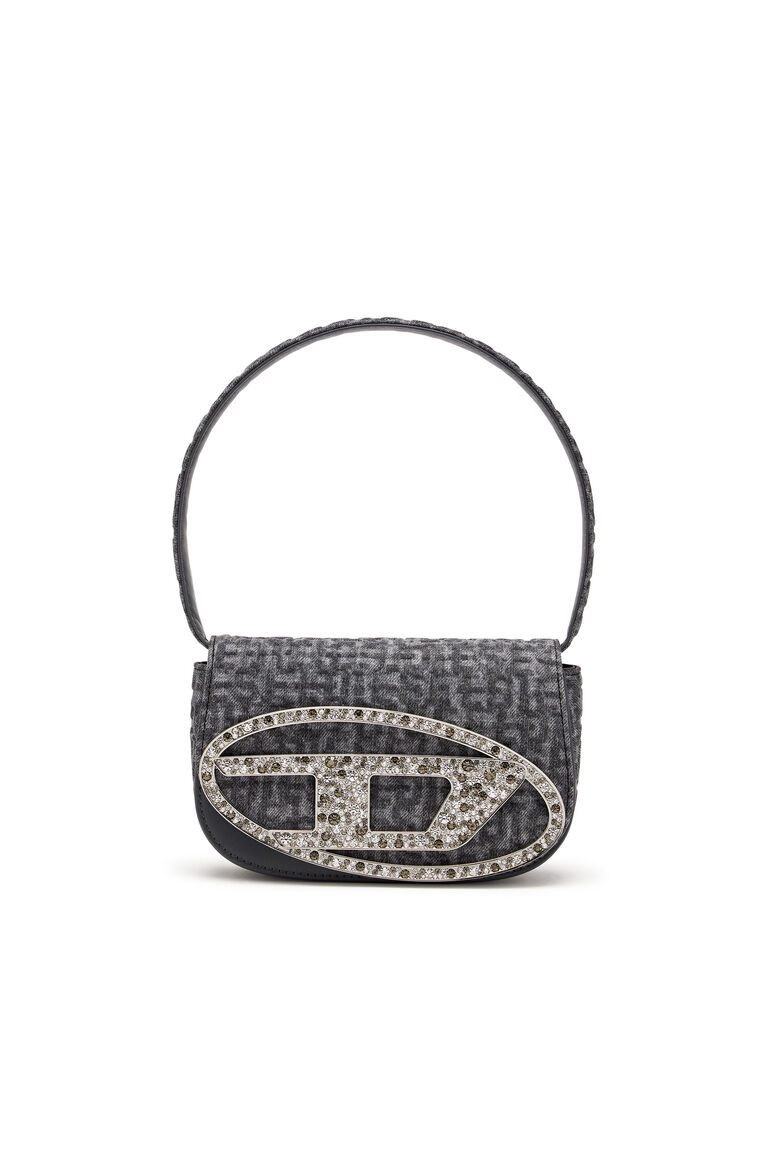 Women's 1DR - Iconic monogram shoulder bag in crystal canvas | 1DR Diesel 8059038199929