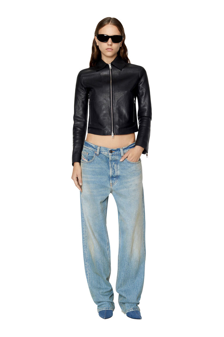 L-MELIA-NW Woman: Light leather biker jacket | Diesel A063390IGAM