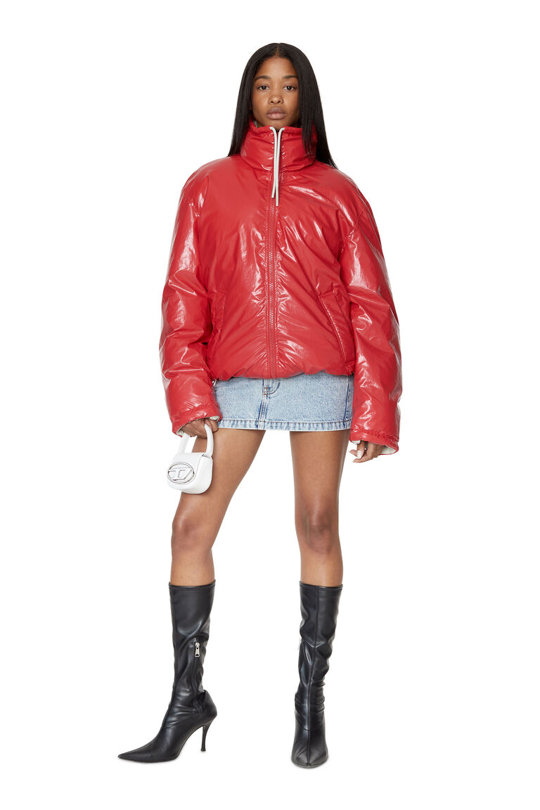 W-JUPITER Unisex: Oversized reversible logo puffer jacket | Diesel A068130JKKL