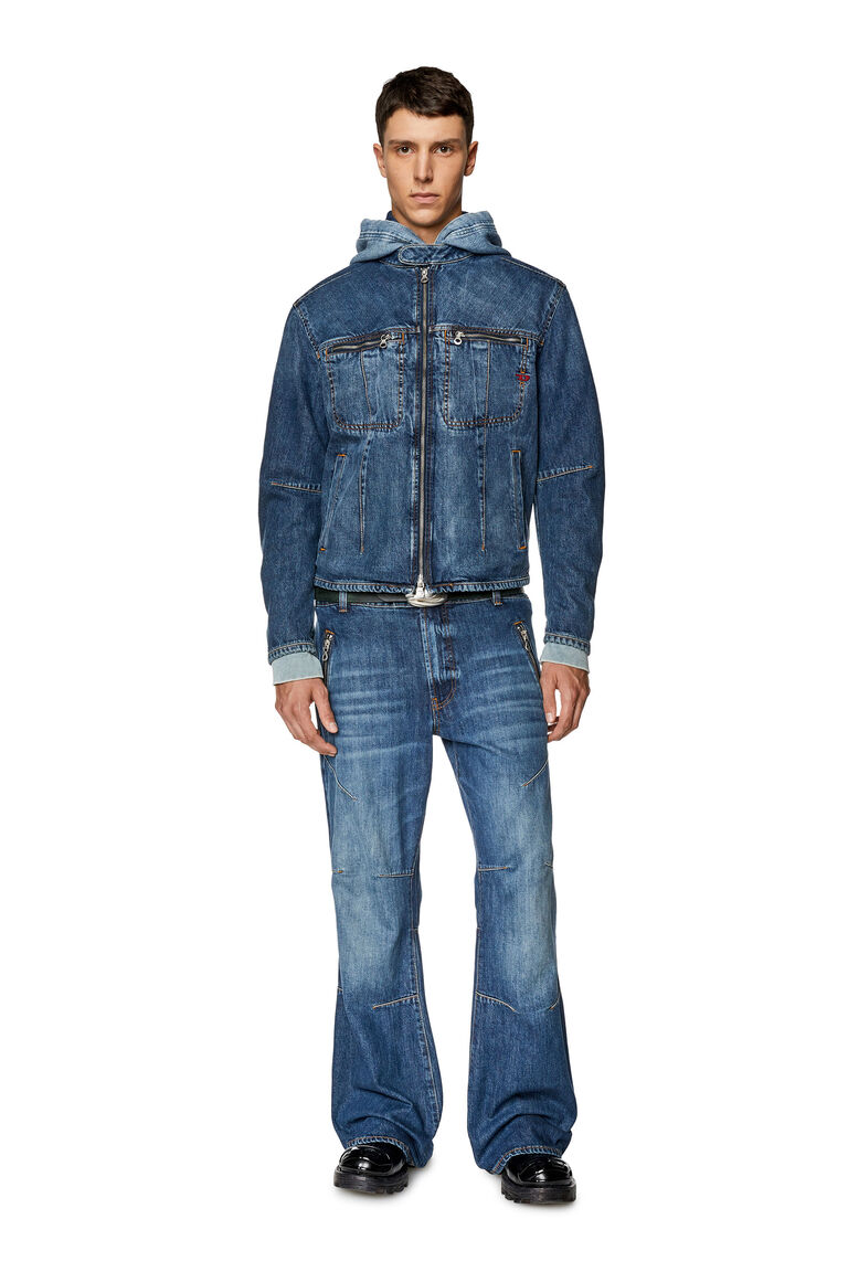 Men's Zip denim jacket | D-BARCY-BK-S Diesel A108280HJAW