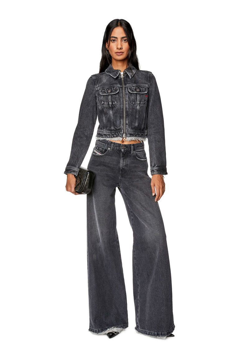 Women's Slim-fit trucker jacket with lace details | DE-SLIMMY-Z-S Diesel A11452007S2